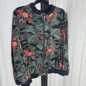 Torrid Camo/Floral Bomber Jacket
